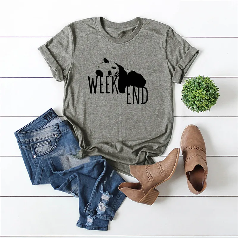 Флуоресцентная зеленая футболка размера плюс S-5XL с принтом Pnada, женские футболки, хлопок, круглый вырез, короткий рукав, летняя футболка, топы, футболки - Цвет: A0531-huise