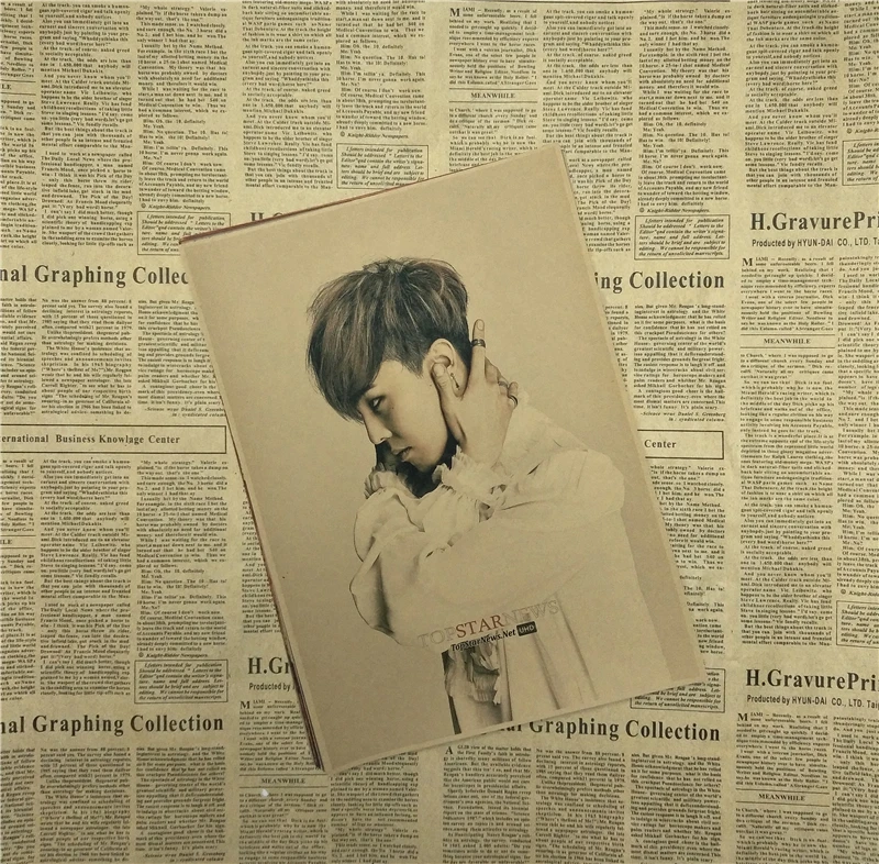 Популярные корейские теории Большого взрыва известная G-DRAGON крафт Бумага плакат