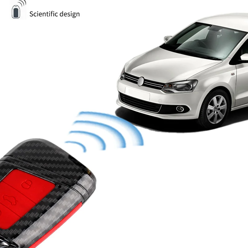 Высококачественный матовый чехол из углеродного волокна для ключей для VW Volkswagen Polo Golf Skoda Superb A7 Passat Beetle Cad KeyShell