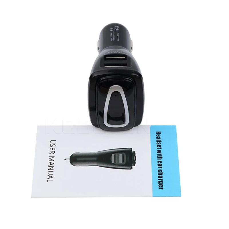 Kebidu Bluetooth V4.1 2 в 1 наушники Dual USB Автомобильное зарядное устройство гарнитура без