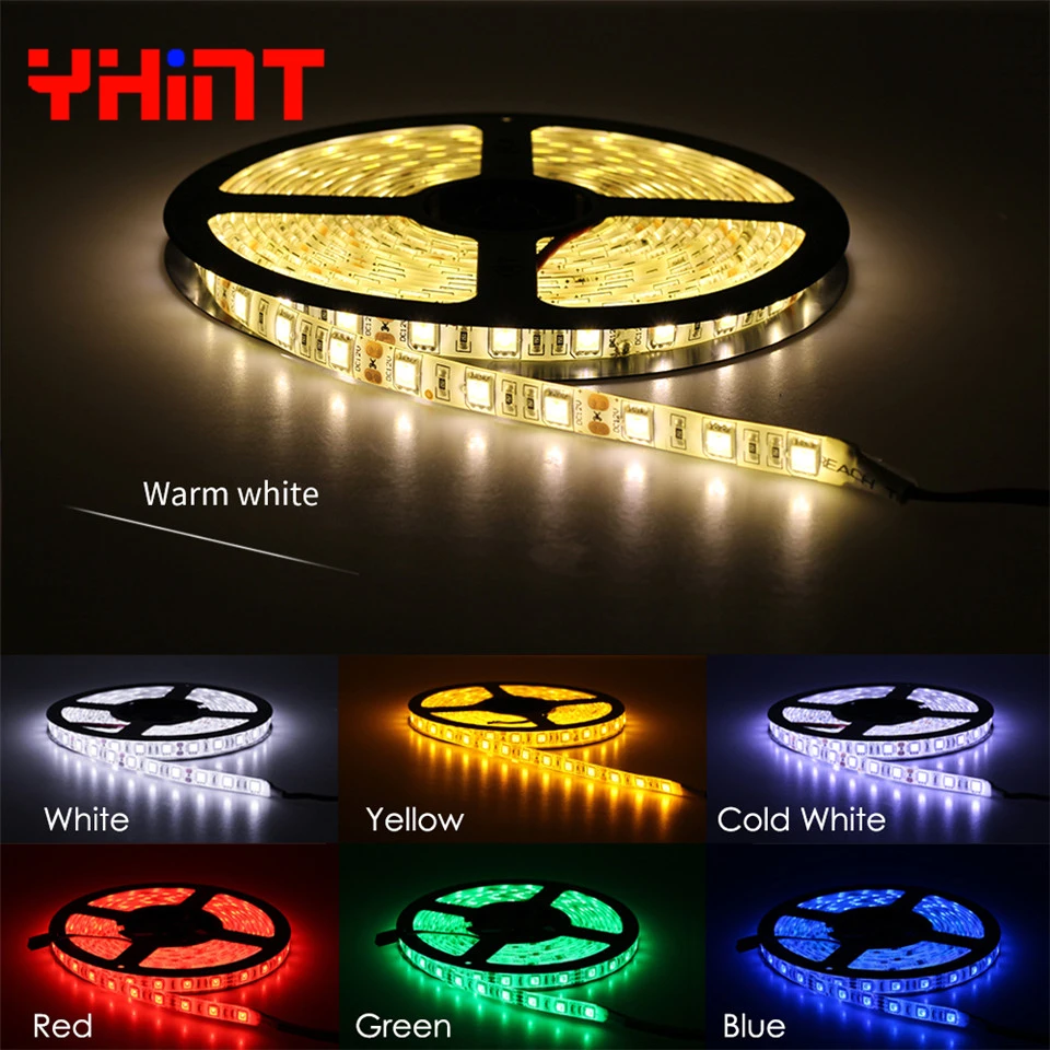 DC12V SMD 5050 60 светодиодный/m 5 м 300 светодиодный/lot белый RGB RGBW IP65 водонепроницаемый