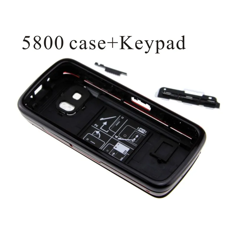 Для Nokia 5800 C5-03 6120 5230 Корпус Передняя Лицевая панель рамка чехол+ задняя крышка/крышка батарейного отсека+ клавиатура