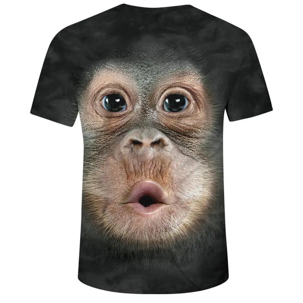 Camiseta con estampado de orangután para Hombre, camisa divertida de manga corta...