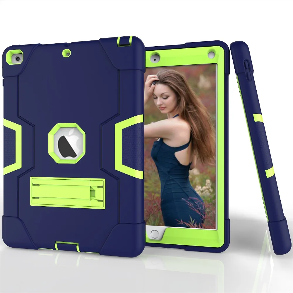 Силиконовый + PC бронированный ударопрочный чехол для 2017/ 2018/новый iPad 9 7 &quot - 6th