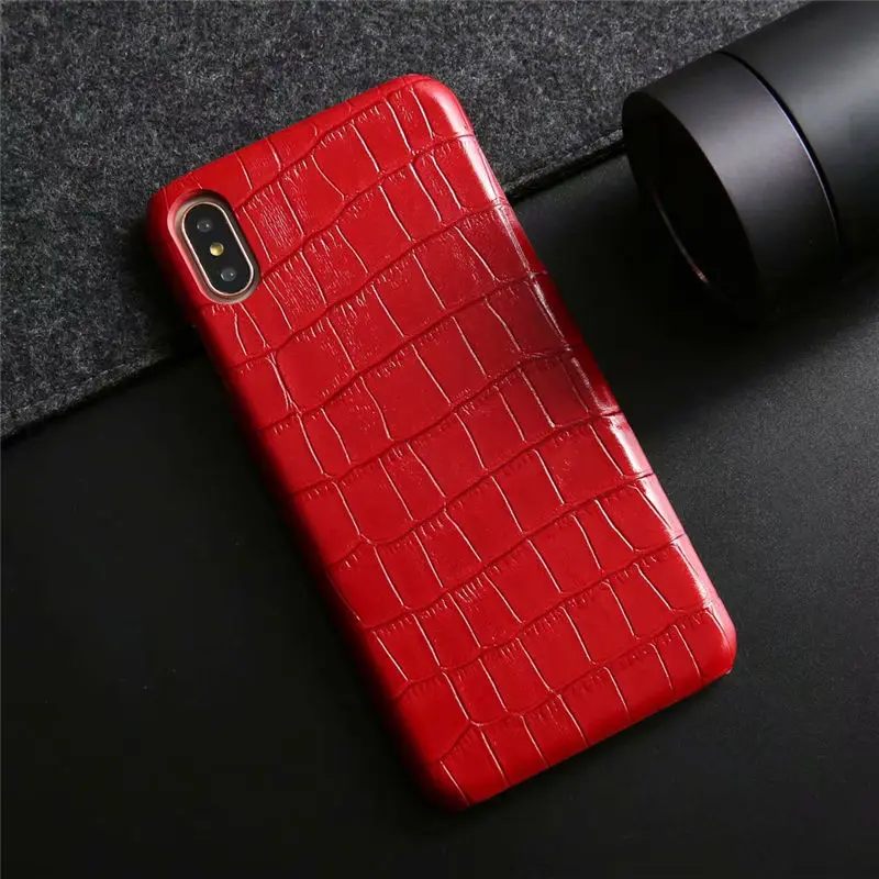 Чехол из натуральной кожи на заднюю панель для iPhone X XR XS максимальный чехол роскошные сумки для телефона аллигатора Чехлы для iPhone 6 6 S 7 8 plus