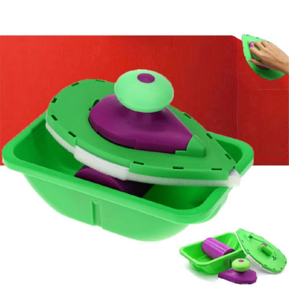 

4pcs Sponge Point and Decorative Paint Roller and Tray Set Painting Brush paint pad pro Point N Paint Household Wall Tool
