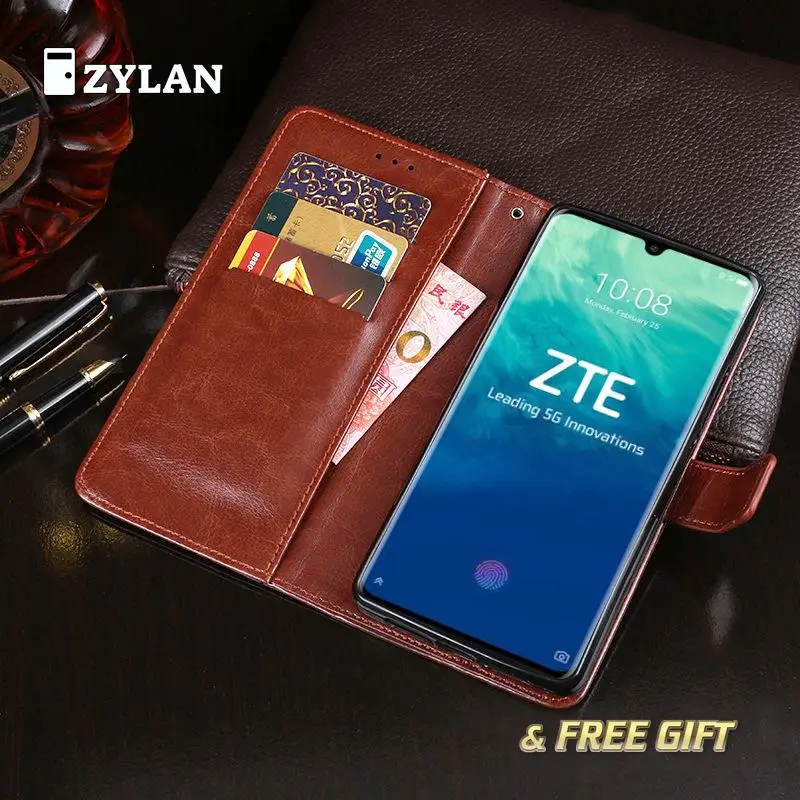 Чехол-книжка ZYLAN для zte Axon 10 Pro деловой кожаный чехол телефона держатель карт и
