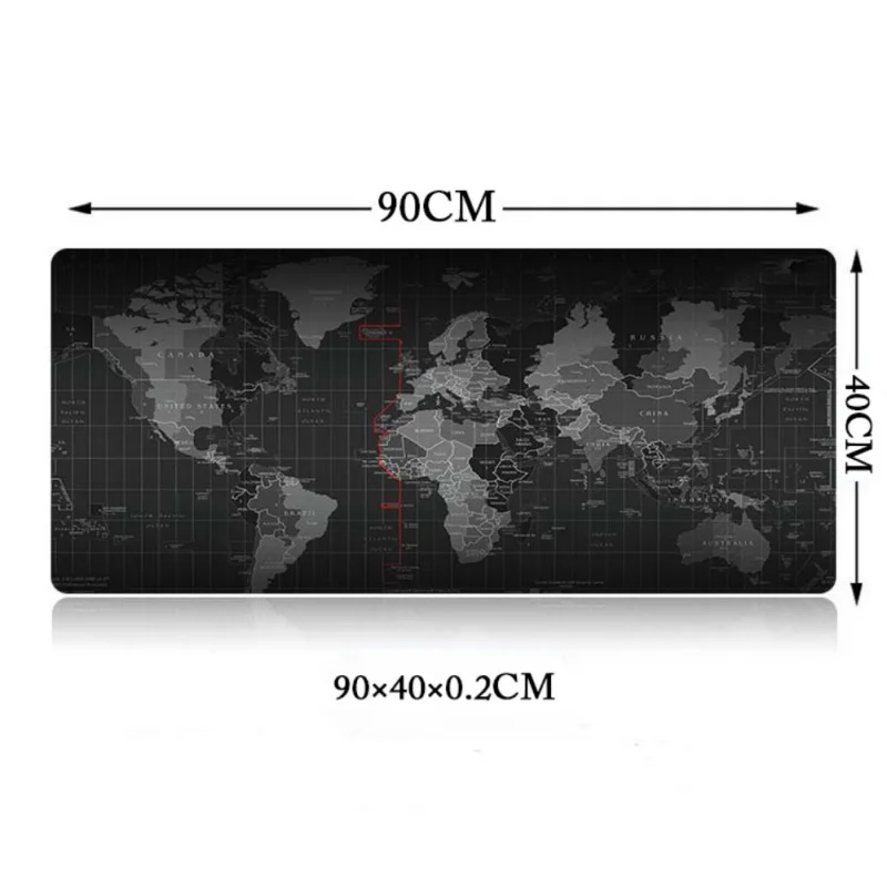 Ультрабольшой резиновый коврик для мыши Карта мира 24 часовых пояса шаблон
