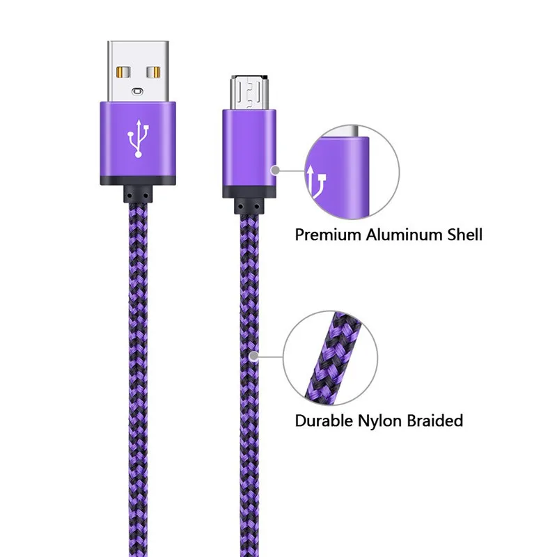 Micro usb type c chager cable for sony Xperia XZ3 X Performance XZ1 XZ2 XZ Premium Compact L1 L2 C5 C6 T2 Ultra C3 C4 Nylon USB | Мобильные