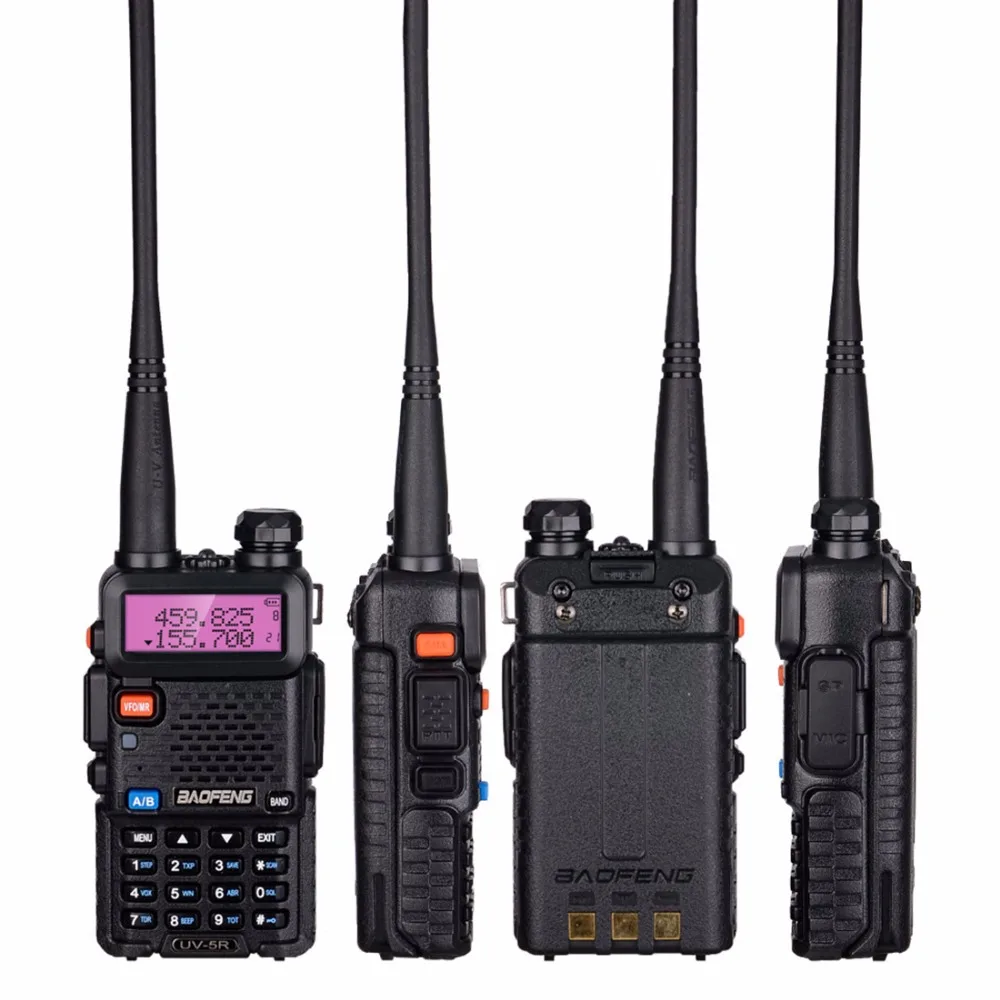 2 шт. BaoFeng UV 5R рация VHF/UHF Двухдиапазонная портативная двухсторонняя радио