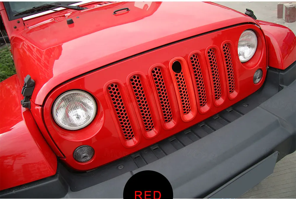 MOPAI гоночные грили для Jeep Wrangler JK 2007+ Автомобильная передняя вставка сотовая решетка крышка украшение для Jeep Wrangler аксессуары
