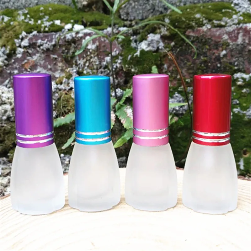 

5ML New Triangular Frosted Glass Empty Spray Perfume Bottle 100PCS/LOT