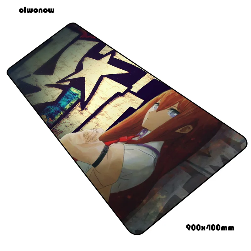 Steins Gate коврик для мыши Рождественские подарки 90x40 см ноутбук с алюминиевым корпусом коврик для мыши, игровой коврик для мыши с изображением большой лучший коврик для мыши от производителя стол для компьютера padmouse коврики