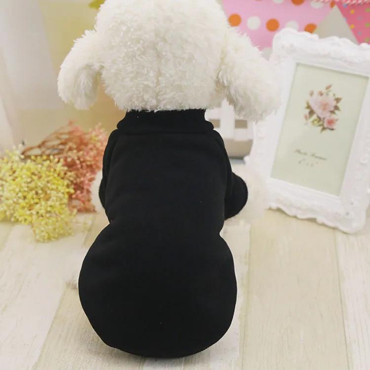 4 Colors Solid Pet Dog Clothes Winter Small Dog Coat Soft Warm Puppy Sweatshirt For Yorkies Chihuahua Teddy