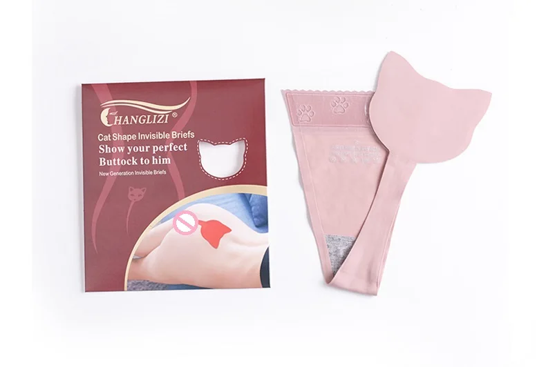 Indy Pink Новинка, женские сексуальные шелковые трусы с рисунком кота, С-образной формы, нижнее белье, с-стринги, трусики-стринги - Цвет: Indy Pink