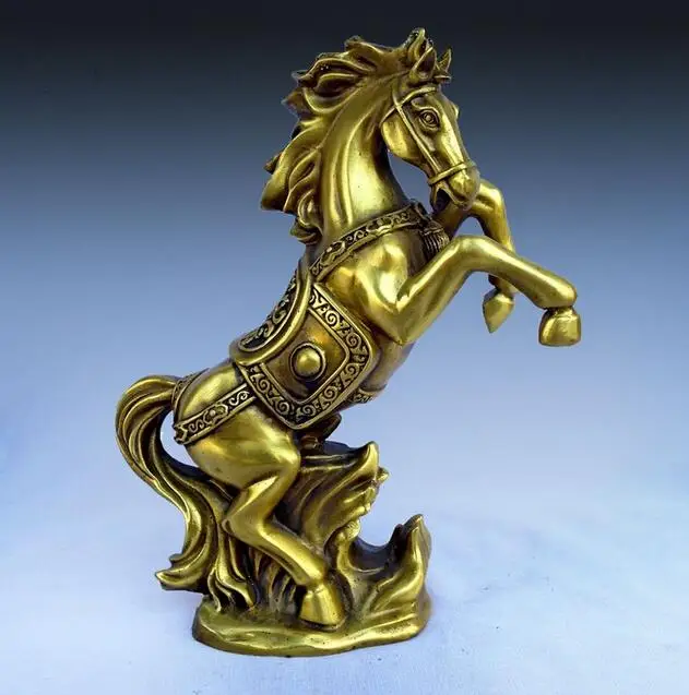 

Collection fine workmanship brass horse crafts statue