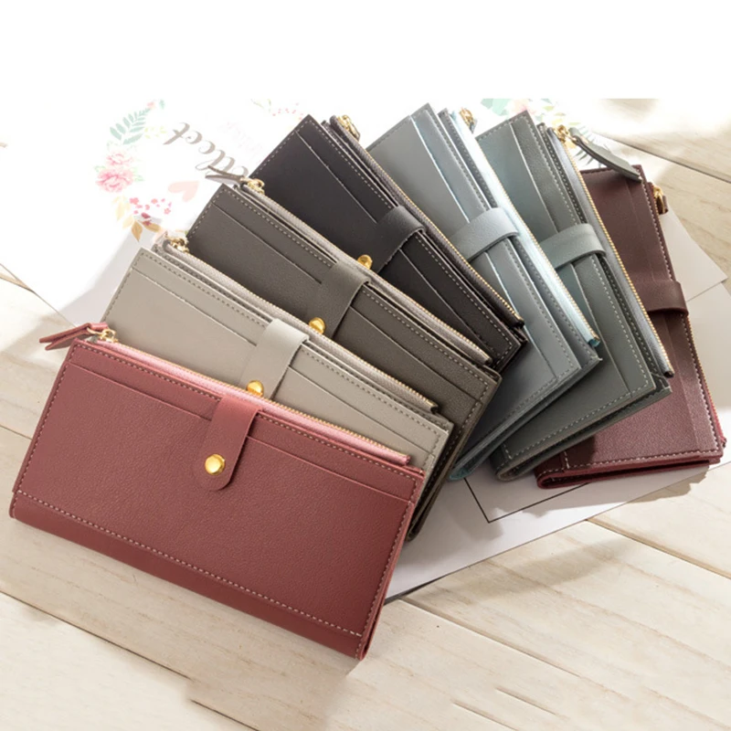 Женский кошелек из мягкой кожи винтажный кожаный с отделением для карт|Женские