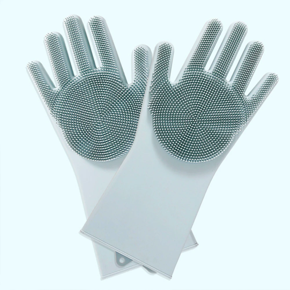 Силиконовые перчатки для мытья посуды посуда уборки щетка Golve домашняя работа