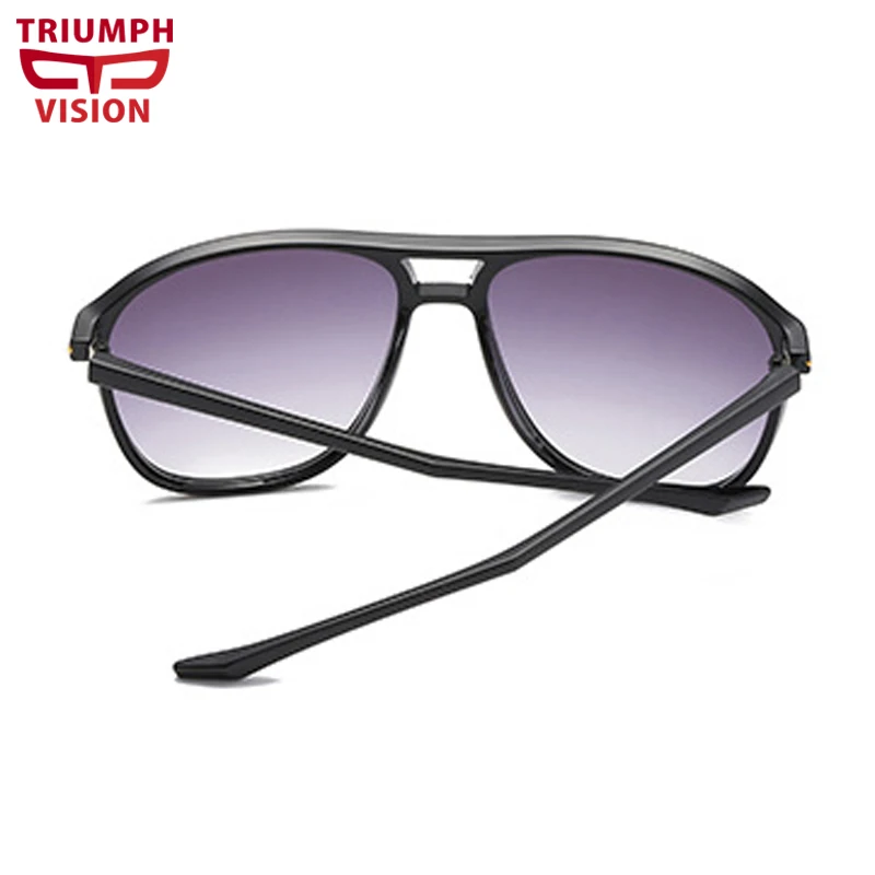 Мужские солнцезащитные очки TRIUMPH VISION матовые черные с градиентом большие простые