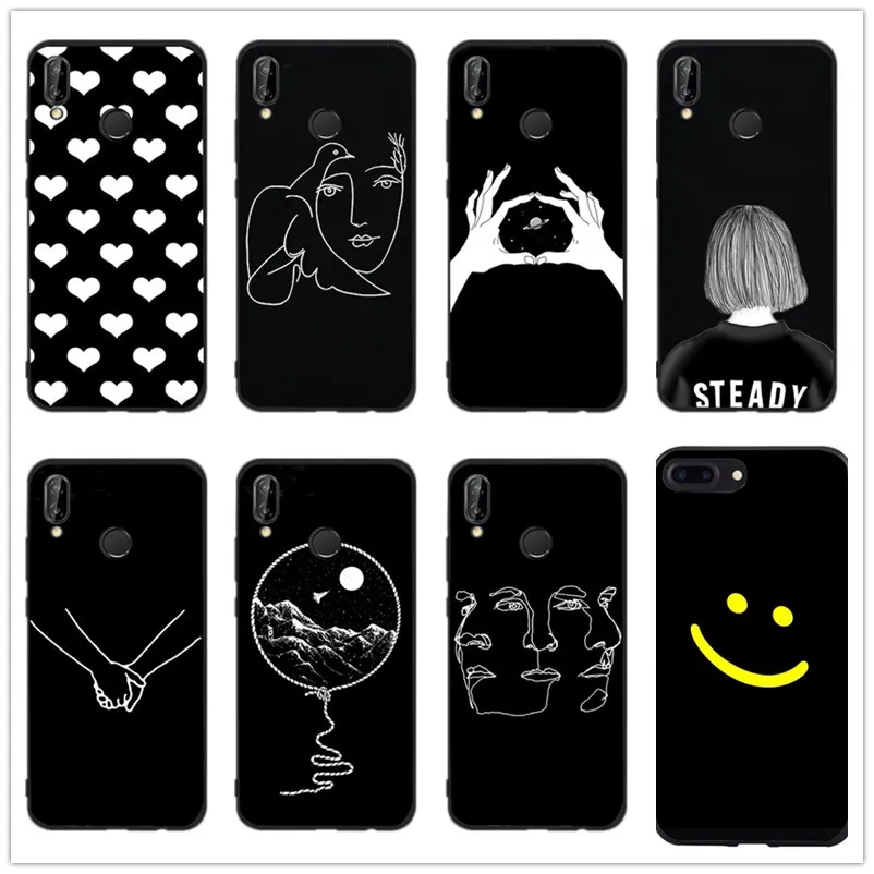 Силиконовый чехол для Funda P30 роскошные милые телефонные чехлы Huawei Mate 10 lite P10 P20 Lite Y6