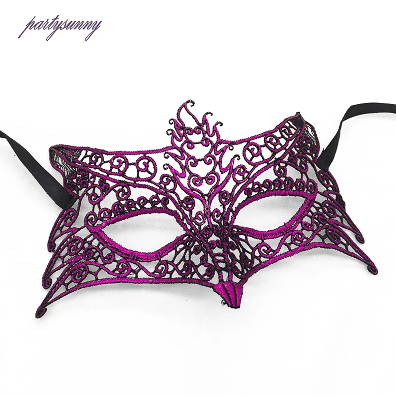 PF волк форма головы маска многоцветный кружева маски для женщины дамы Пром