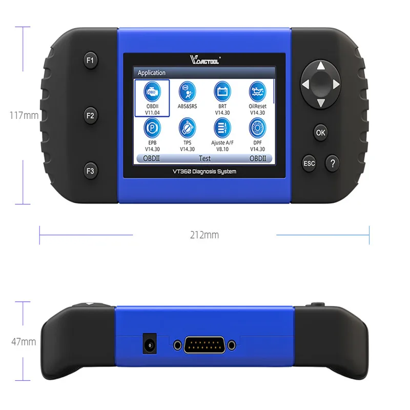 Автомобильный сканер VDIAGTOOL VT600 ABS SRS EPB сброс масляного сервиса DPF TPMS