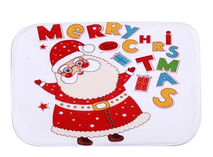 Рождественские коврики для ванной с Санта Клаусом Design_3 40*60 см Противоскользящие