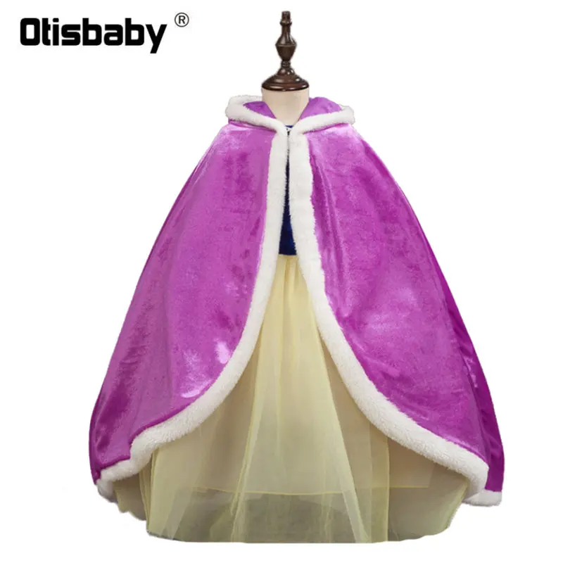 Purple Cloak Bebe/розовое платье принцессы Ариэль для девочек Детский костюм Рапунцель для костюмированной вечеринки на Хэллоуин нарядное платье феи с фатиновой юбкой-пачкой - Цвет: Purple Cloak