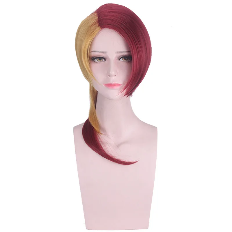 Land of the Lustrous Houseki no Kuni Rutile Cosplay Wig for halloween half red yellow Synthetic Hair Wigs |