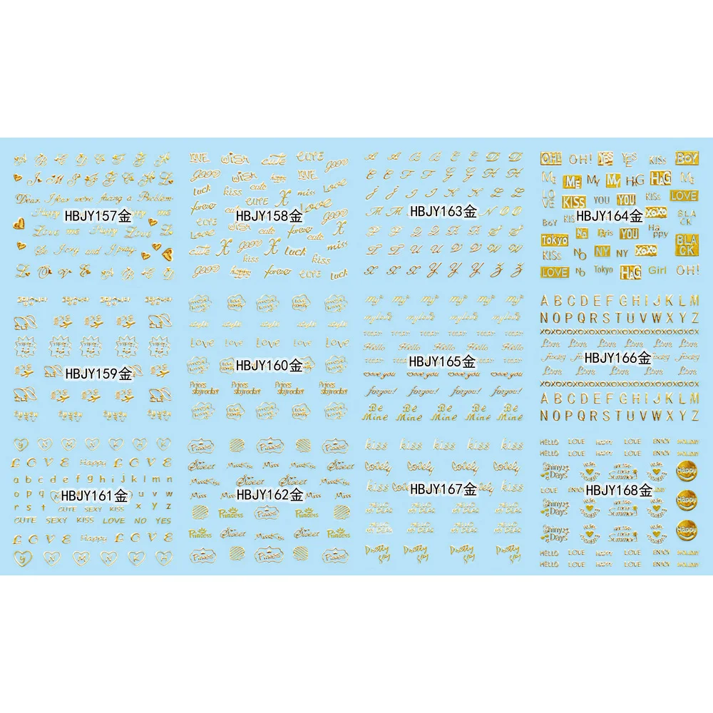 Самоклеящиеся 3D Наклейки для дизайна ногтей 12 листов|sheets nail art|nail artsticker decal |