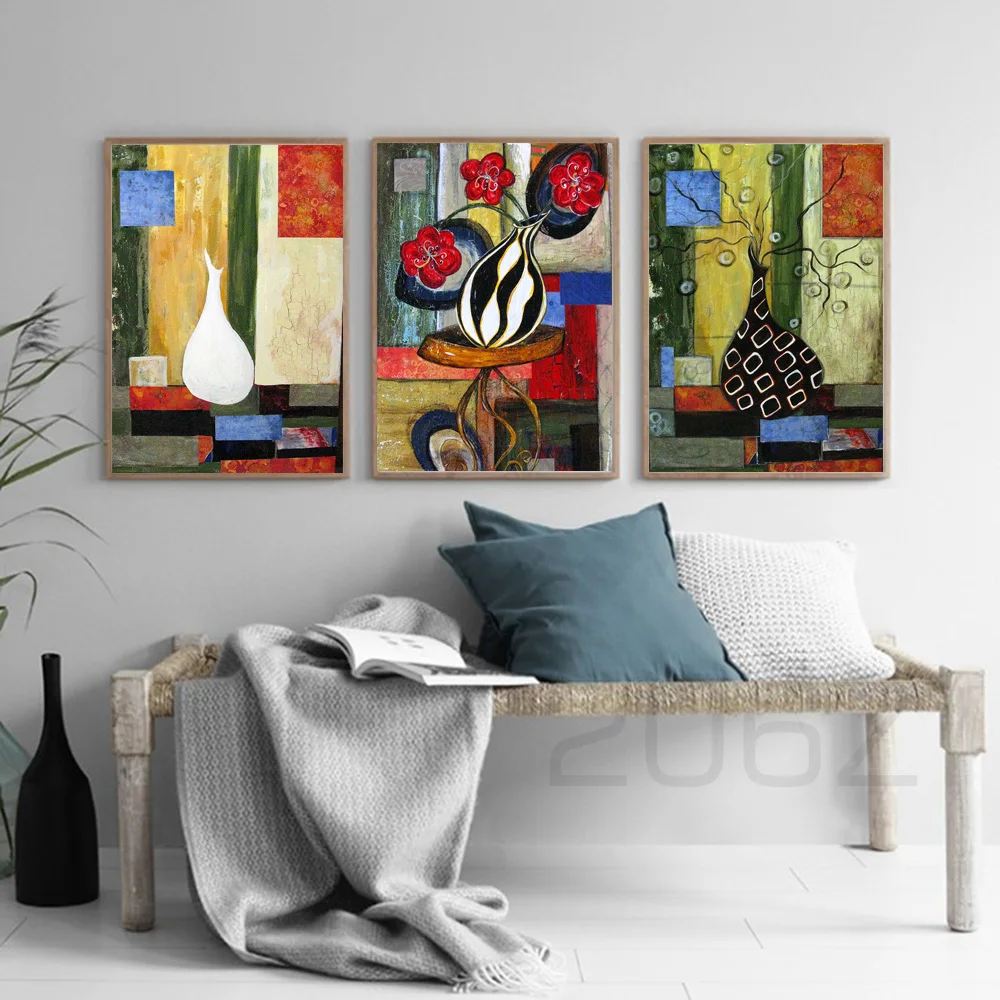 

Abstract Art Oil Painting Flower Print Wall Art Canvas Painting Posters And Prints Wall Pictures For Living Room Bedroom Decor