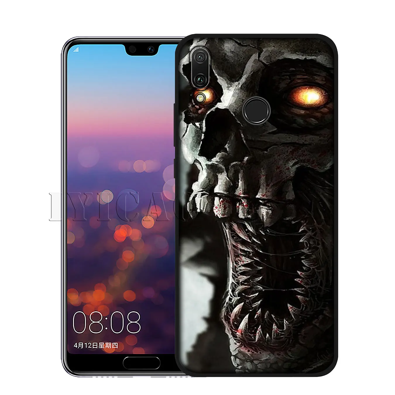 IYICAO мало смерть с косой Скелет Забавный силиконовый мягкий чехол для huawei P20 Pro P10 P8 P9 Lite мини P Smart крышка - Цвет: 2