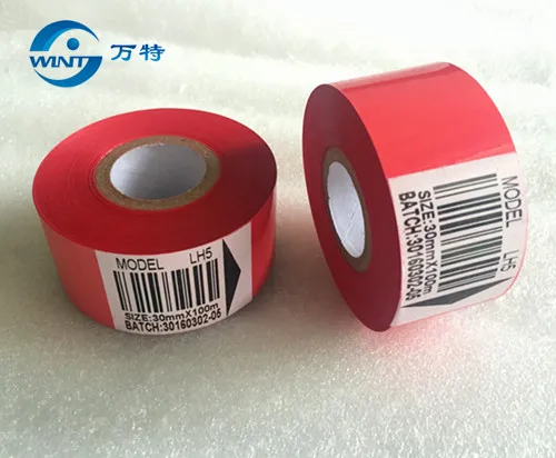 Лента красного цвета высокого качества (30 мм * 100 м) для печати даты на дате кодер для EXP,MFG, лента с горячим тиснением, бесплатная доставка Лента красного цвета высокого качества (30 мм * 100 м) для печати даты на дате кодер для EXP,MFG, лента с горячим тиснением, бесплатная доставка