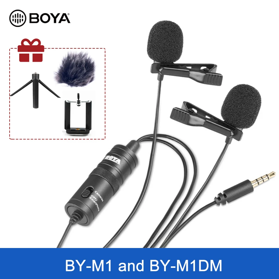 

BOYA BY-M1 BY-M1DM Lavalier микрофон Vlog Аудио Видео Запись отворотом микрофон для DSLR камеры смартфонов прямая трансляция микрофон