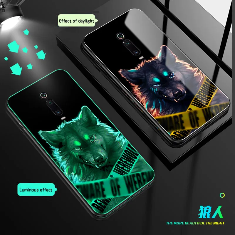 05 Lu mi nous стеклянный чехол для телефона для Xiaomi mi 9T 9 Lite 9SE A2 A3 Lite задняя крышка для redmi 8 8A 7A Note 7 8 K20 Pro Чехол с ночным блеском - Цвет: 05