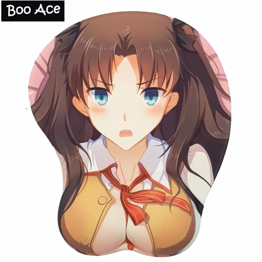 Коврик для мыши Tohsaka Rin с аниме Fatestay night 3D коврик Oppai упор на запястье|wrist rest|mouse pad wrist