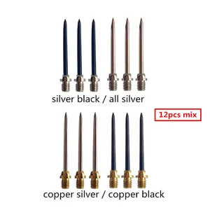 Профессиональный сменный дротик со стальным наконечником Cavalier; 612 шт.; Выбираемая Серебристая или черная нить 2BA