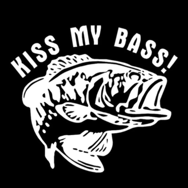 Стильные Виниловые стикеры 16 4 см * 14 с надписью Kiss My Bass | Автомобили и мотоциклы