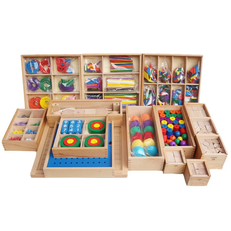 Детские игрушки Froebel набор из 15 предметов деревянная коробка инструменты для