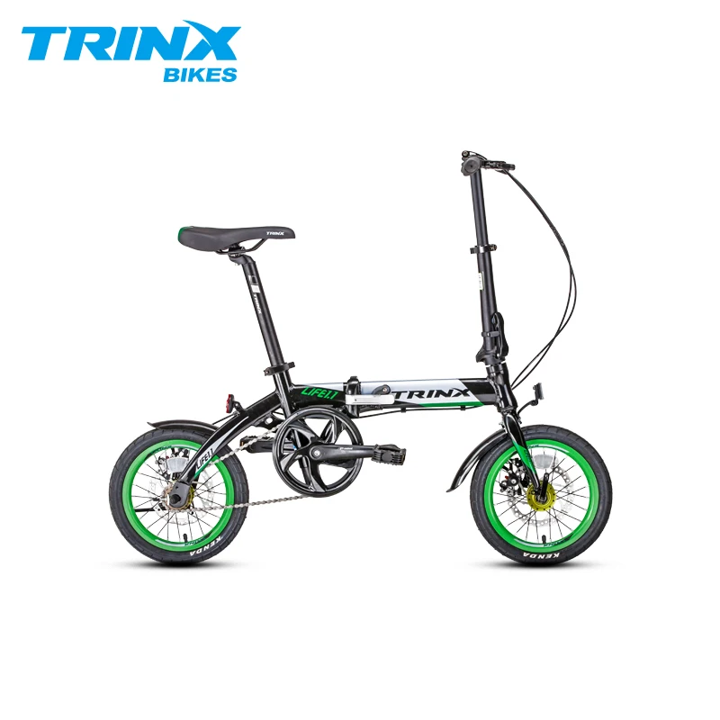 Складной велосипед TRINX 14 дюймов алюминиевый сплав дисковые тормоза F/R компактный