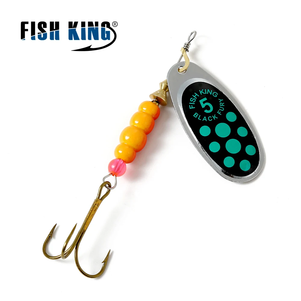FISH KING 4 цвета размер 0 # 5 Spinner Ложка приманки металлическая жесткая приманка с