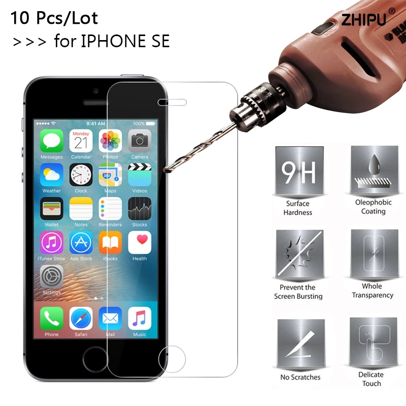 10 шт./партия 2.5D 0 26 мм 9H Премиум Закаленное стекло протектор экрана для Apple IPHONE 5 5S SE