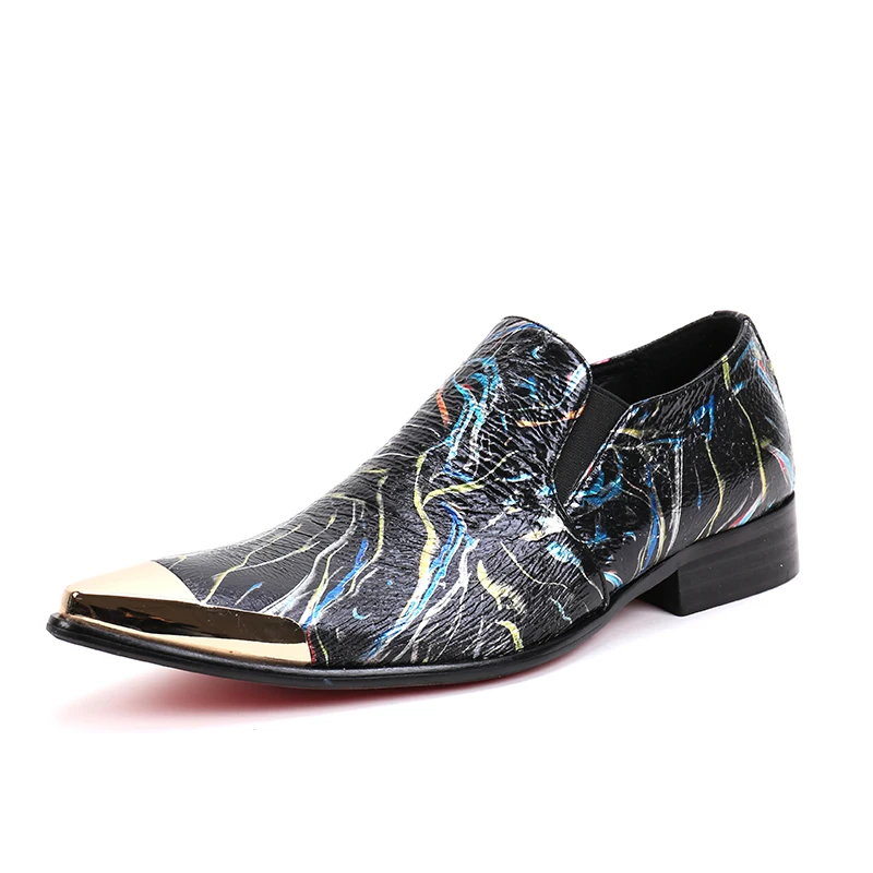 2018 Новое поступление мужские модные модельные туфли из натуральной кожи с
