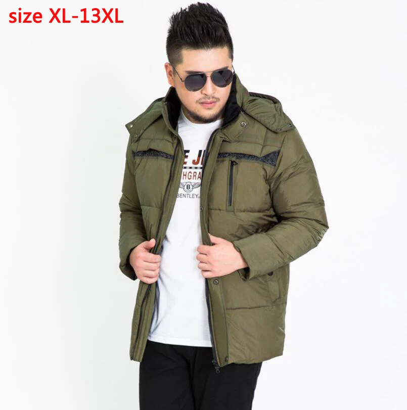 

2019 new arrival men with hood super large bust 185 casual obese down coat thickening outerwear plus sizeXL- 9XL10XL11XL12XL13XL