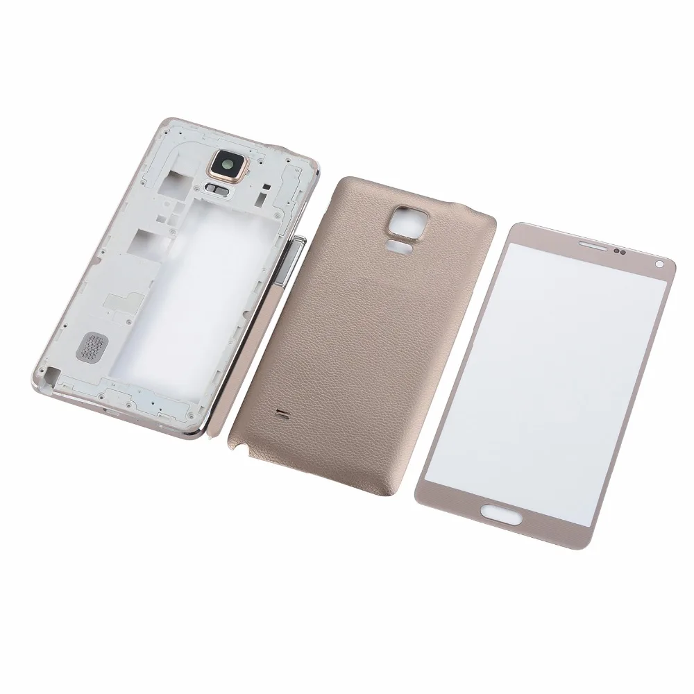 Задняя крышка аккумулятора для Samsung Galaxy Note 4 N910F N910A N910P N910C + средняя рамка корпуса