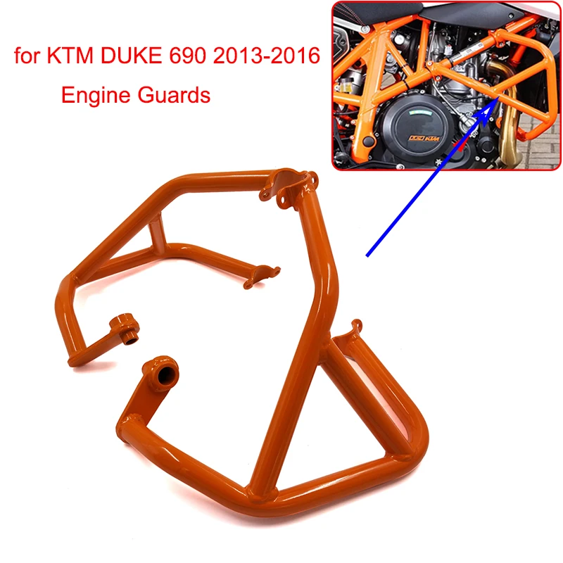 Для KTM 690 DUKE 2013 2014 2015 2016 защита двигателя краш бар Рамка протектор бампер Оранжевый