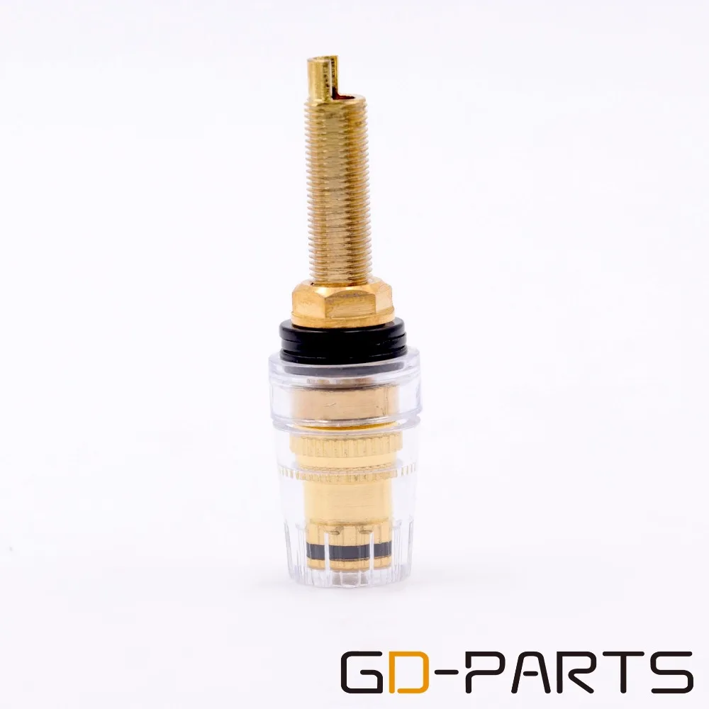 1 шт. позолоченный латунный динамик связывающий столб 4 мм Усилитель банан разъем