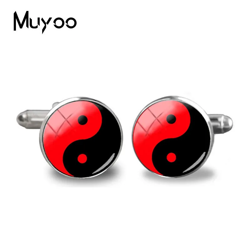 Новинка 2018 запонки Yinyang для женщин черные белые кошки винтажные стеклянные фото