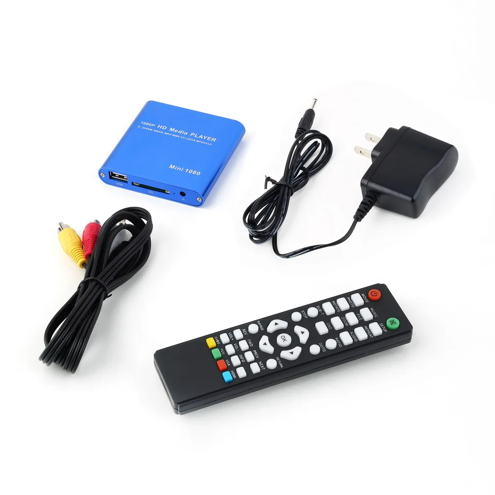 Один 1080 P HDD Мути функция СМИ RMV MP4 AVI FLV Player MKV/H.264/RMVB Full HD с хостом USB кард ридер