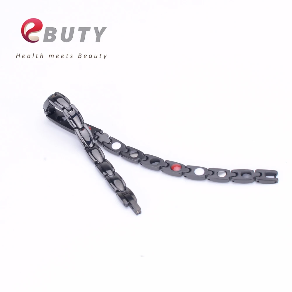 Браслет EBUTY из нержавеющей стали для женщин с кристаллами 4 в 1 Энергетический